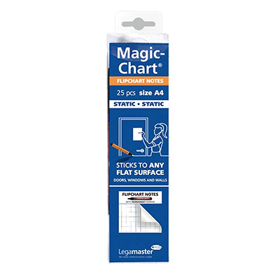 LEGAMASTER  Feuilles blanches quadrill&eacute; Magic-Chart 60 x 80 cm - rouleau 25 feuilles