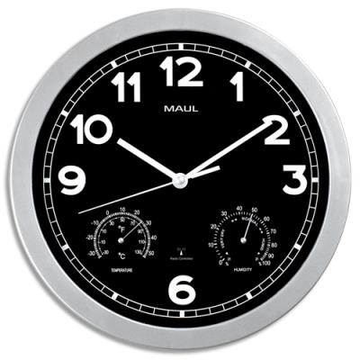 Horloge murale Drive &ndash; Radio Pilot&eacute;e - Noir/gris - Maul