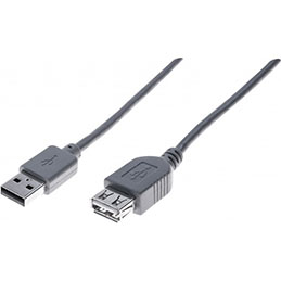 Rallonge &eacute;co USB 2.0 A / A grise - 1,0 m