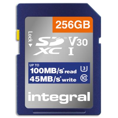 INTEGRAL Carte SDXC INSDX246G-100V30  - 256Go - 4K