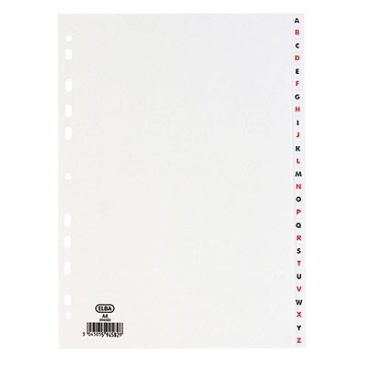 ELBA MODLING Intercalaires alphabetiques carte blanche - jeu de 26