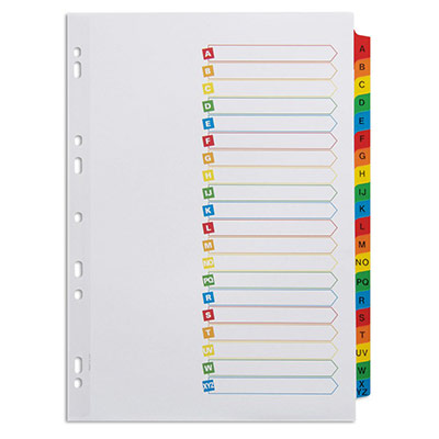 AVERY Intercalaires alphab&eacute;tiques en carton Mylar - A4 - 20 positions