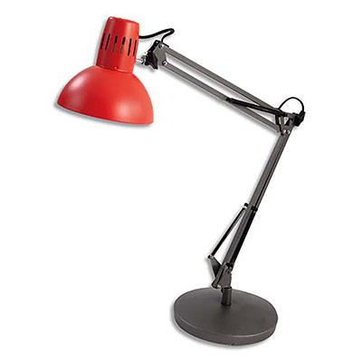 ALBA  Lampe de bureau &agrave; LED 'ARCHICOLOR', culot, rouge / gris