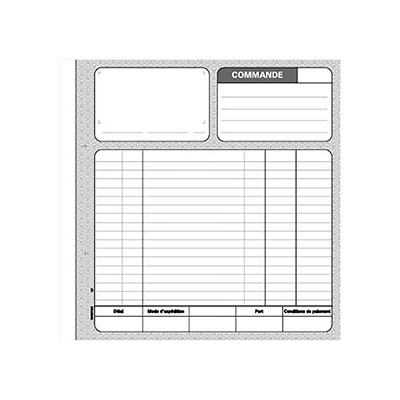 Manifold autocopiant commande 210x297 50 feuillets tripli - Lot de 2