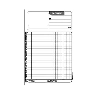 DAUPHIN Le  Manifold Autocopiant Facture 210x297 50 Feuillets Tripli