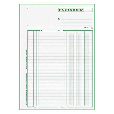 EXACOMPTA Facturier avec mention TVA en dupli - 3287E -  - 29,7 x 21 cm
