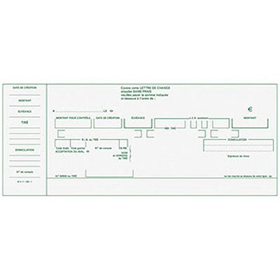 EXACOMPTA  Carnet de 50 traites normalis&eacute;es format 10 x 21 cm