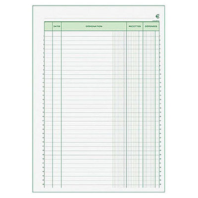 EXACOMPTA Manifolds autocopiants  "recette/depense" ncr A4 50/2