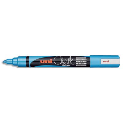 UNI BALL Uni-ball Marqueur craie Chalk marker PWE5M, bleu m&eacute;tallique - Lot de 5