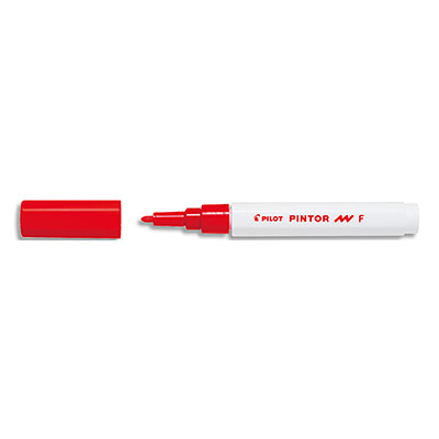 PLOT Pilot Marqueur peinture PINTOR, pointe fine, Rouge - Lot de 5