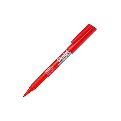 PENTEL Marqueur permanent  Green Label NMS50 - pointe fine 2 mm - rouge