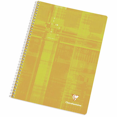 CLAIREFONTAINE  Cahier Reliure Int&eacute;grale 17 x 22 cm 100 Pages