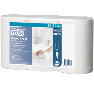 TORK Mini bobine d'essuyage  - &agrave; d&eacute;vidage central - 120 m - lot de 3