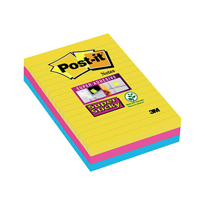 POST IT POST-IT Lot de 3 bloc-notes Super Sticky - Couleurs Rio