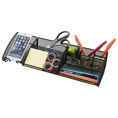 ALBA Meshboard N Organisateur de bureau avec rangements multiples Noir