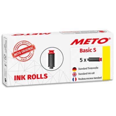 METO  Pack de 5 rouleaux encreurs pour Basic S 1 ligne