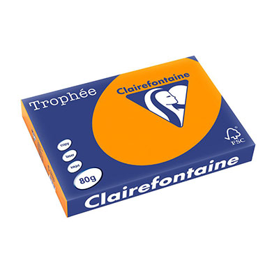 CLAIREFONTAINE Ramette de papier 500 feuilles A3 -  - 80 g - Orange vif