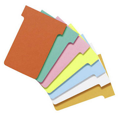 ACCO Paquet de 100 fiches "T" planning T1,5 bleu clair - paquet 100 unit&eacute;s