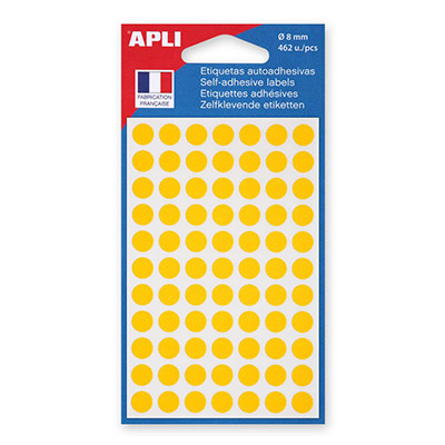 AGIPA Apli 111834 - Pochette de 462 pastilles jaunes - &Oslash; 8 mm