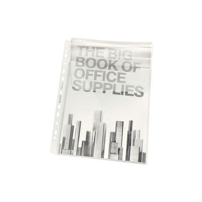 LEITZ  Pochettes perfor&eacute;es lisses Premium A4 polypropyl&egrave;ne 180&nbsp;microns 11&nbsp;trous - Lot de 5
