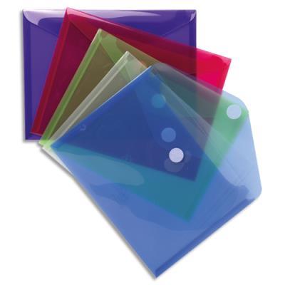EXACOMPTA  Sachet de 5 mini pochettes-enveloppes polypropyl&egrave;ne - A5 - Couleurs assorties