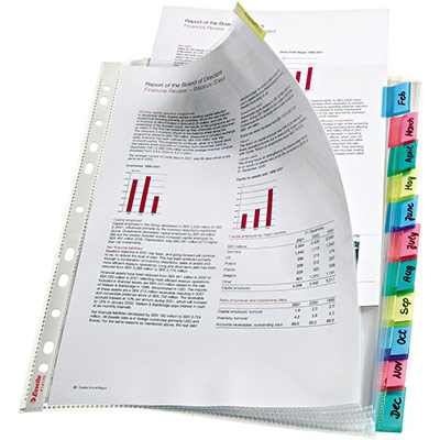 ESSELTE  Pochette Intercalaires 12 Positions