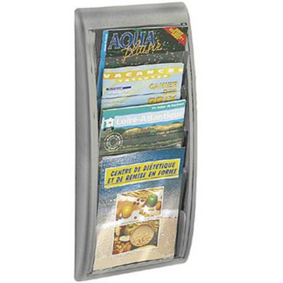 PAPERFLOW  Pr&eacute;sentoir Quick Fit System - Mural - 4 cases A4 - Aluminium