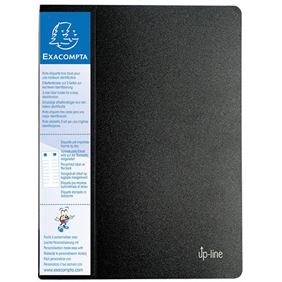 EXACOMPTA Porte Vues  polypropyl&egrave;ne 8/10e 40 Vues Noir