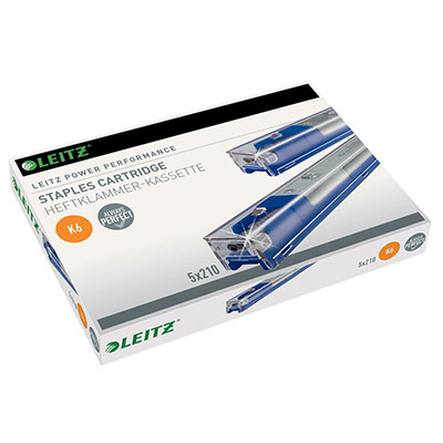 LEITZ Lot de 5x210 agrafes K6 -  - Bleu