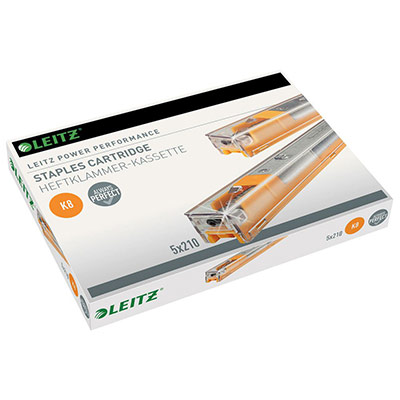 LEITZ 5 recharges de 210 agrafes K8 -  - Jaune