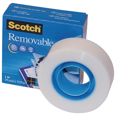 SCOTCH Ruban adh&eacute;sif repositionnable -  - 19mm x 33m