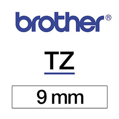 BROTHER Ruban TZN221  - Ruban noir/blanc - 9 mm x 8 m