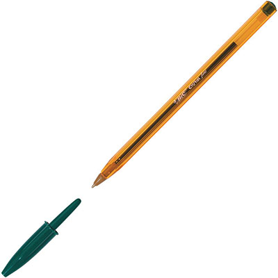 BIC  27601 Stylo-bille Cristal &eacute;criture fine 0,4 mm, Vert - 1 unit&eacute;
