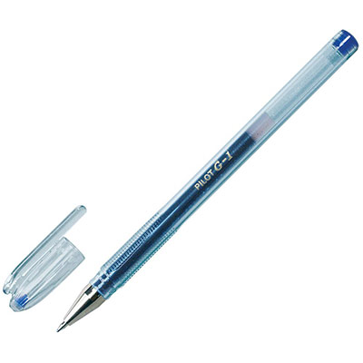 PILOT  Lot de 3 Stylos &agrave; bille G1-07 pointe moyenne encre gel bleue