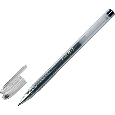 PILOT  Lot de 12 Stylos &agrave; bille G1-07 pointe moyenne encre gel noire