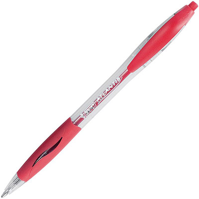 BIC Stylo bille  Atlantis - r&eacute;tractable - pointe moyenne - rouge