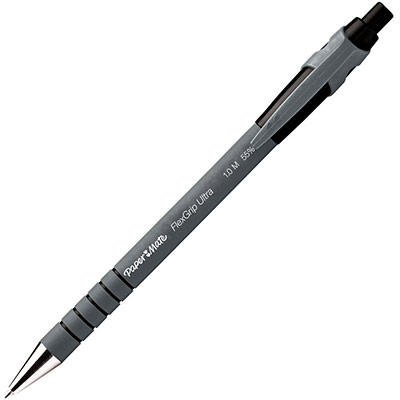 PAPERMATE Stylo bille  Flexgrip Ultra - r&eacute;tractable - pointe moyenne - noir