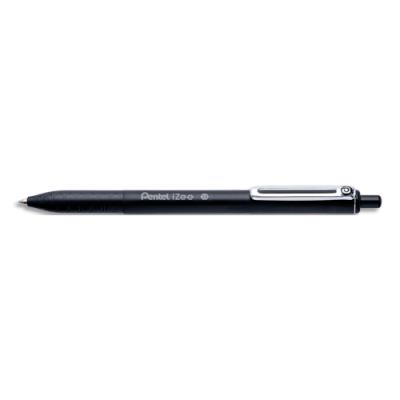 PENTEL Stylo bille r&eacute;tractable Izee  - Pointe large 1 mm - Noir