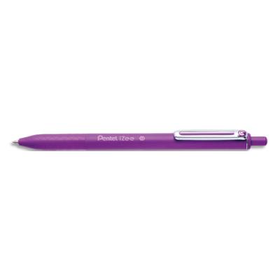 PENTEL  Stylo &agrave; bille r&eacute;tractable iZee, violet - Lot de 25