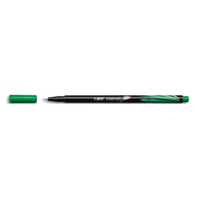 BIC Stylo feutre Intensity  - bagu&eacute;e m&eacute;tal - pointe ultra fine 0,4 mm - vert