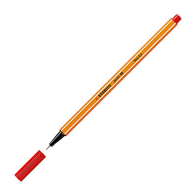 STABILO  Lot de 5 Stylo-Feutres POINT 88 Pointe Fine 0,4 mm Rouge