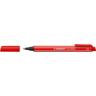 STABILO  pointMax - Stylo feutre - 1 stylo-feutre pointe moyenne -rouge