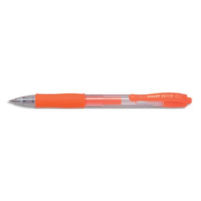 PILOT Stylo roller &agrave; encre gel  Pen G2 N&eacute;on Orange