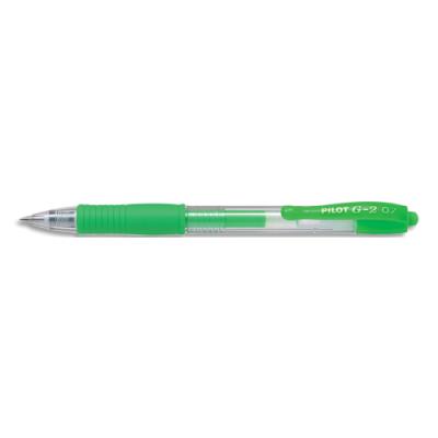 PILOT Stylo roller &agrave; encre gel  Pen G2 Vert N&eacute;on