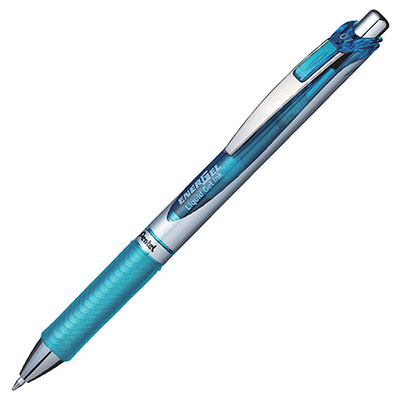 PENTEL  Stylo roller encre gel Energel BL77, bleu clair - Lot de 7