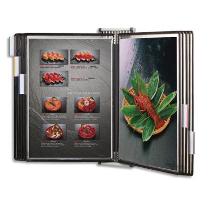 TARIFOLD Support Mural Sterifold Metal + 10 Poches Pi Vots Metal