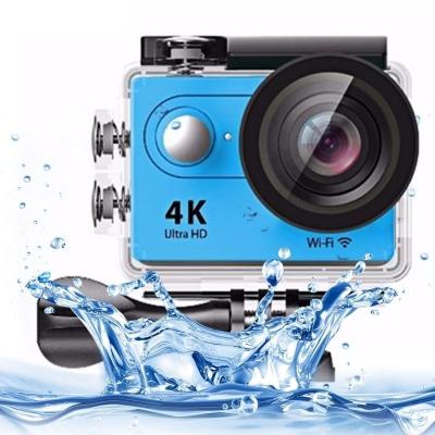 YONIS Cam&eacute;ra Sport 4 K Ultra HD 12 Mp LCD 2 Pouces Wifi 170 Degr&eacute;s Etanche Bleu