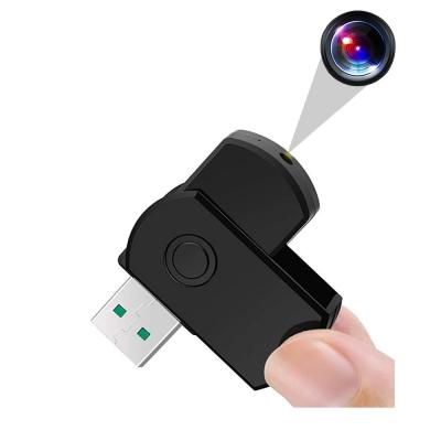 YONIS Cl&eacute; USB Cam&eacute;ra Espion Mini Cam&eacute;ra Appareil Photo Vid&eacute;o HD Micro SD Noir +SD 4Go -