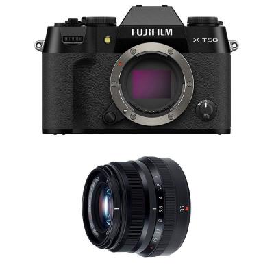 FUJIFILM  X-T50 NOIR + 35mm f/2 WR Garanti 3 ans