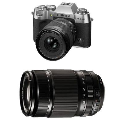FUJIFILM  appareil photo hybride x-t50 silver + 16-50 + 55-200 